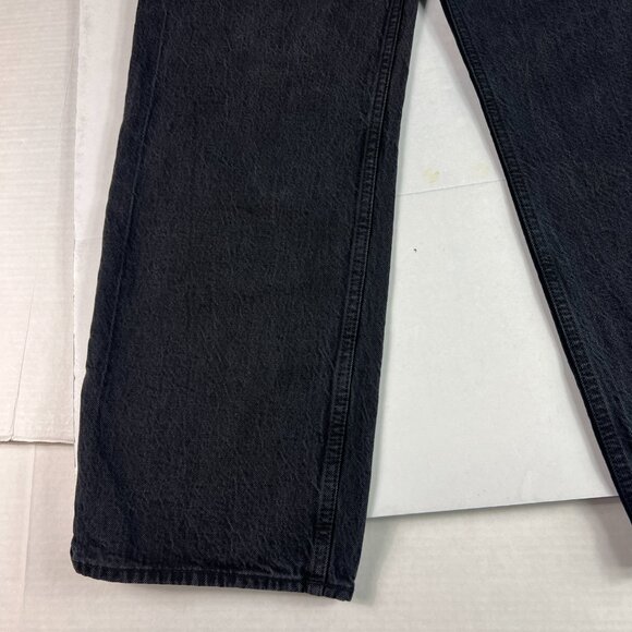 Abercrombie Fitch Jeans Women 27x29* High Rise Loose Pleated Black Denim Tag 27S - Picture 6 of 16